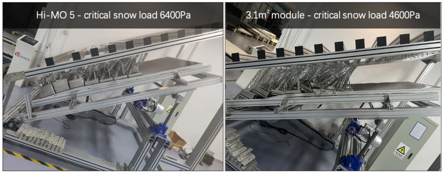 Inhomogeneous snow load testing conducted at CGC lab.
