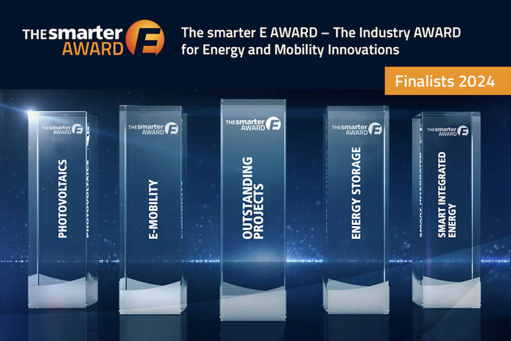 The winners of The smarter E AWARD 2024 will be honored on the eve of The smarter E Europe in Munich on June 18. - © Solar Promotion
