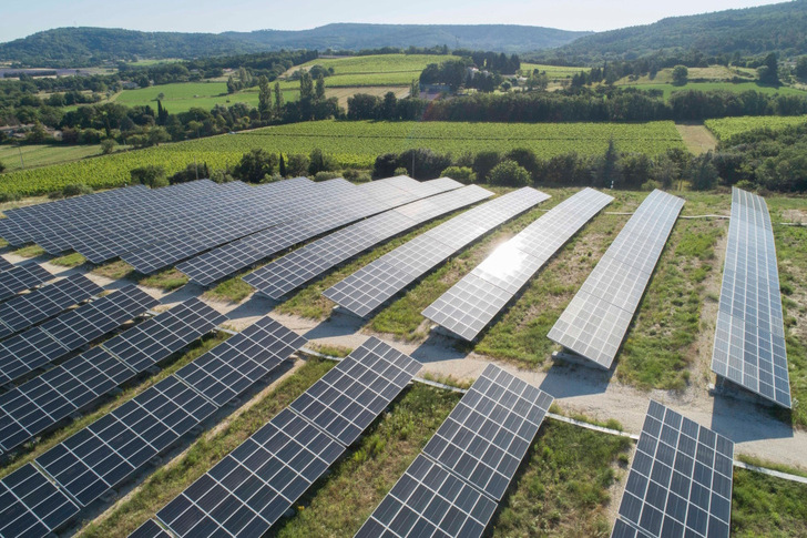 Axpo announced the start of construction for another solar park in Italy, pictured here is a project in France. - © Urbasolar