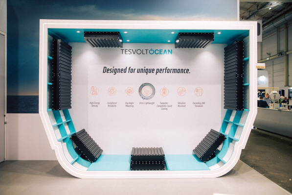 © Tesvolt Ocean A cross-section of clean energy – the new Kaptein battery storage system fromTesvolt Ocean.