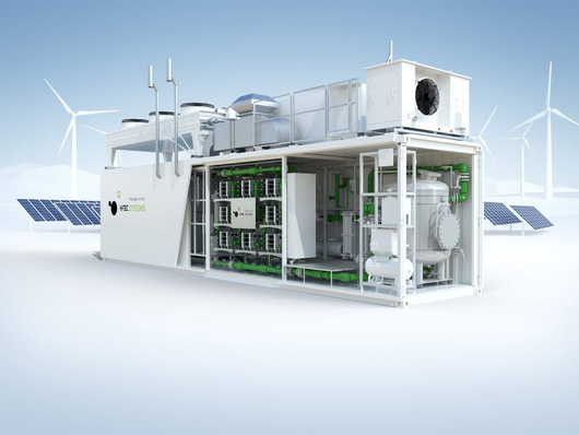 © H-TEC SYSTEMS H-TEC SYSTEMS will supply three ME450 PEM electrolysers for a 3-megawatt hydrogen production plant for Finnish energy company Helen Oy.