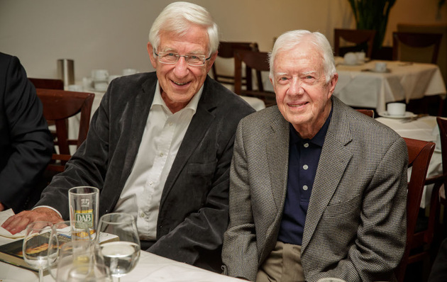 © Volker Wiciok/Lichtblick Franz Alt and Jimmy Carter at a dinner in December 2012 in Bochum/Germany.