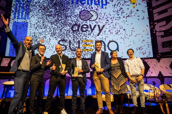© SolarPower Europe A festive atmosphere at the European Solar Startup Award 2025 in Brussels.