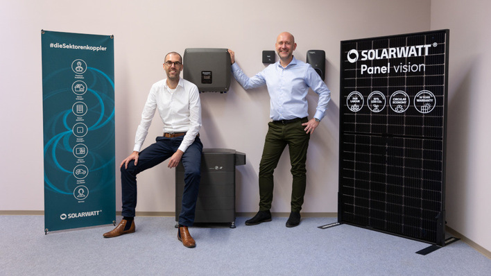 © SOLARWATT Perched for success - Solarwatt CPO Peter Bachmann (left) and CEO Benjamin Frank.