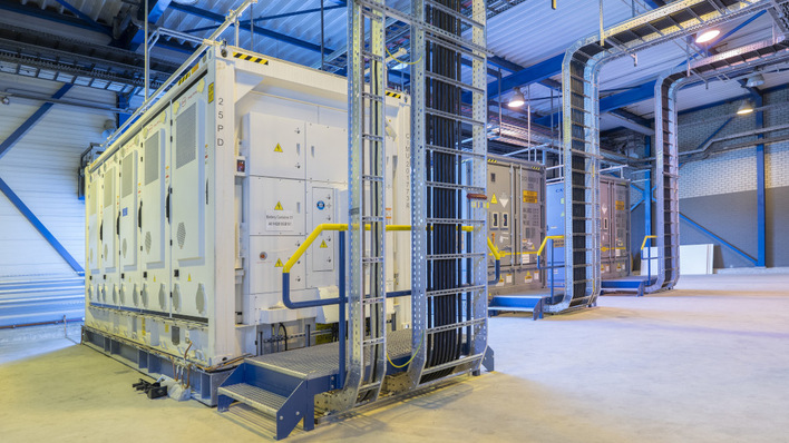 © RWE The ‘power room’ – home to a future-proof battery system.