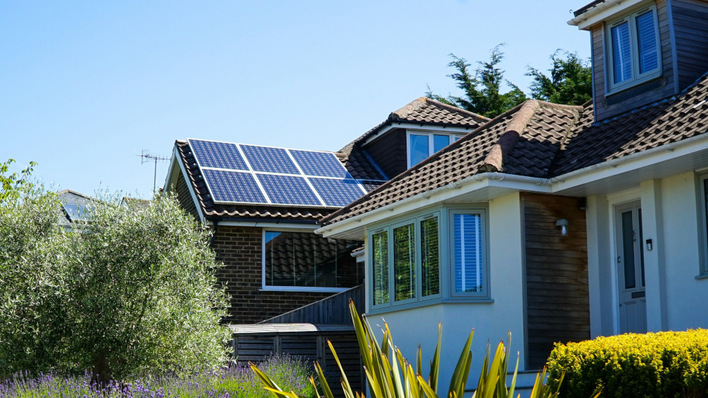 © Big Partnership Classic mid-late 20th Century British residential housing – now increasingly topped with solar panels.