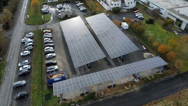 © GreenYellow Many of the new installations take the form of solar canopies.
