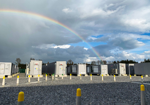 © SMA Not a pot of gold at the end of this rainbow, but a battery storage facility in Ireland.